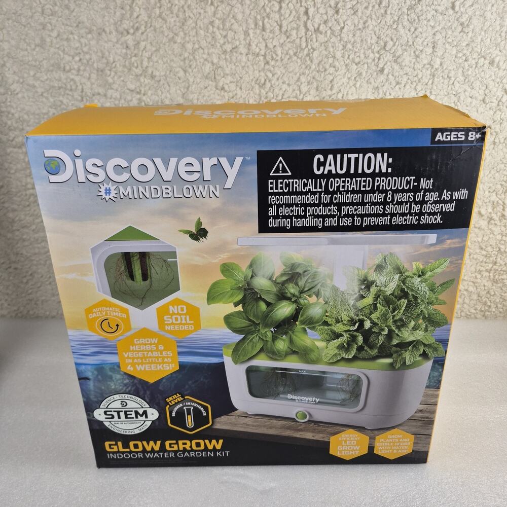 Discovery Mindblown Glow Grow Indoor Water Garden Kit STEM Kids Toy Ages 8+ - Picture 1 of 11